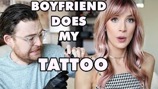 BOYFRIEND DOES MY TATTOO  leighannsays  LeighAnnSays [upl. by Forrer]