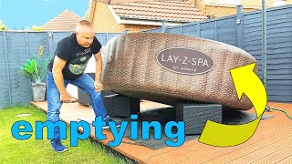 How to Empty a Lay Z Spa  🛠 NO Extra Tools or Equipment Required ✔ [upl. by Enyalahs491]