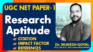 Research Aptitude UGC NET PAPER1  Citation Impact Factor References [upl. by Mildrid232]