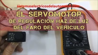 Regulación HAZ de LUZ del FARO del vehículo mediante SERVOMOTOR Diagrama [upl. by Amolap]