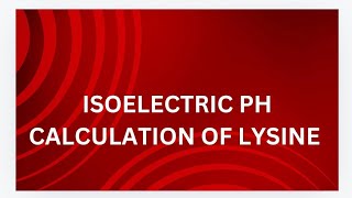 Isoelectric pH Calculation of Lysine ssbpreparation chemistry science zoology [upl. by Prudence]