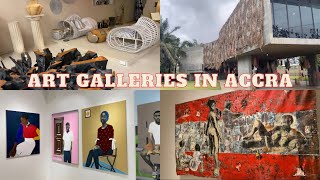 VLOG ART GALLERIES YOU CAN VISIT IN ACCRA  GALLERY 1957  NUBUKE FOUNDATION  ADA GALLERY [upl. by Assirolc]