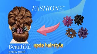 Simple and easy hairbun hairstyle l easy party hairstyles Il hairstyle for girls [upl. by Nodla836]