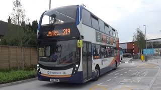 Tameside 219 Stagecoach amp Stotts Bus At Ashton Interchange Bus Station Transport ampTravel By RoyWEST [upl. by Neyr]