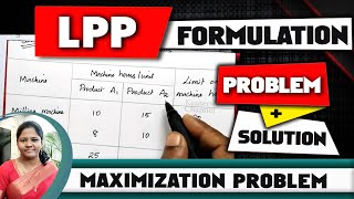 1 LPP formulation problem with solution  Formulation of linear programming problems  kauserwise® [upl. by Izak121]