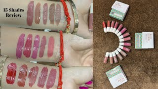 Just Herbs Liquid Matte Lipsticks Review and Swatches  15 Shades  Myntra sale myntra justherbs [upl. by Hartzke976]