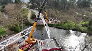 NUEVO PUENTE EN PONTEARNELAS IZADO DE CELOSIAS [upl. by Lori602]