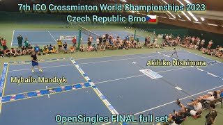 Open Singles FINAL full set 7th ICO Crossminton World Championships 2023 [upl. by Amir]