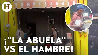 ¡Que nadie pase hambre Tortillería quotLa Abuelaquot regala platos de comida a quien lo necesite [upl. by Allbee]