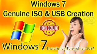 Windows 7 Genuine downloads Installation MultiEdition ISO USB Guide 2024 [upl. by Oivlis]