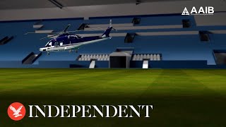 Animations shows moments leading up to Leicester City owners helicopter crash [upl. by Cindee]