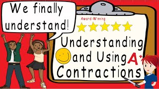 Understanding Contractions  Award Winning Contractions Teaching Video  Contractions in English [upl. by Gustav]