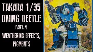 Pt4 Building painting and weathering a classic anime Takara Votoms DivingBeetle model kit [upl. by Akino]