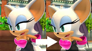 Sonic x Shadow Generations Rouge Cleavage Censorship amp Amy Changes [upl. by Afton]