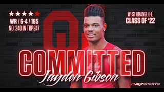 Jayden Gibson 4 Star ⭐⭐⭐⭐WR Commits To Oklahoma  Career Highlights [upl. by Sanez853]