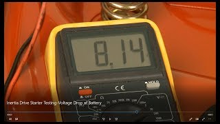 Chapter 3 Inertia Drive Starter TestingVoltage Drop at Battery [upl. by Nyla]