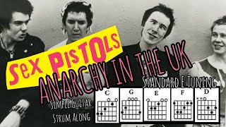 Anarchy in the UK By Sex Pistols Guitar Chords and Lyrics video [upl. by Beaudoin]