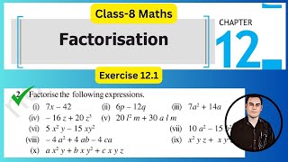 Chapter 12 Factorisation  Class 8 Maths   Exercise121 Q No2 [upl. by Adekram]