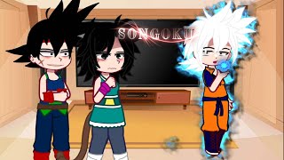 Goku Family React to Him  Gacha react [upl. by Leunamesoj]