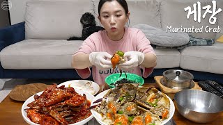 Real Mukbang I Cannot Choose Only One Soy marinated raw crab amp Spicy raw crabㅣ봉선장간장게장 [upl. by Eniloj]