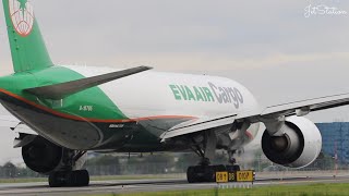 EVA AIR B777 Cargo Jetlines  AirCanada Dreamliner Jazz Dash 8 and More from Toronto CYYZ video [upl. by Noryd]