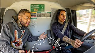 Going 100mph In a UHAUL With My Bestfriend To See His Reaction [upl. by Ymarej]