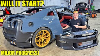 Rebuilding A Wrecked 2024 Nissan GTR Part 6 [upl. by Neelik]