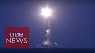 Russia hits Islamic State in Syria from Caspian Sea  BBC News [upl. by Alwyn154]