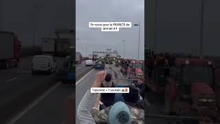 Pont dAquitaine Bordeaux  Les agriculteurs en colère  viralvideo reels media manifestation [upl. by Montana]