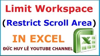 Limit workspace in Excel  Restrict Scroll Area on an Excel Worksheet [upl. by Sirovart]