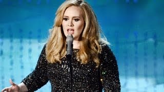 Adele Performs quotSkyfallquot First Time Live at Oscars 2013 [upl. by Ecinhoj501]