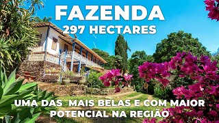 INDISPONÍVEL LINDA FAZENDA COM SEDE COLONIAL EM 297 HECTARES [upl. by Bouchard]