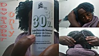 Developer Only on 4C Natural HairDoes it work Hair lightening [upl. by Wilinski509]