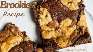 How To Make Brookies Recipe  Brownie and Chocolate Chip in One  Perfect amp Delicious Cookies [upl. by Gigi]