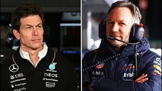 Christian Horner digs out Toto Wolff and mocks Mercedes over Lewis Hamilton exit [upl. by Elleuqram]