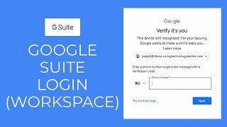 Google Suite Login  Google Suite Sign In Google Workspace Login [upl. by Cordey]