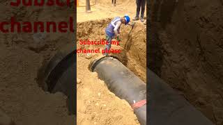 di pipe laying civilengineering mechanicalengineering 1200 mm pipe line laying fittings civilpr [upl. by Niltag183]