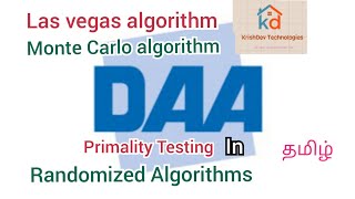 Randomized Algorithms in DAA தமிழ்  Part 2 KrishDev Technologies [upl. by Creath117]