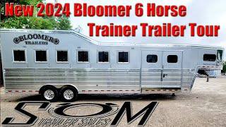 2024 Bloomer 6 Horse Trainer Trailer Deluxe Tour [upl. by Jobyna]