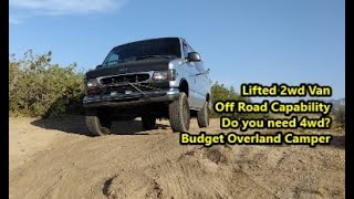 2wd Lifted Van OffRoad capability demo  Do you really need 4wd  Useless mall crawler lift kit [upl. by Rosa418]