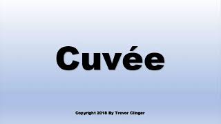 How To Pronounce Cuvee Wine [upl. by Ayotas]