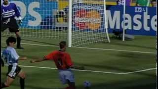 Dennis Bergkamp vs Argentina 1998  The goal that shook the world [upl. by Aekerly]