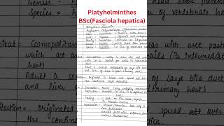 Type Study  Fasciola hepatica  BSc Zoology  Full Notes in Description [upl. by Aroon272]