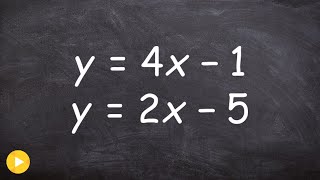 Solving a system of equations by substitution [upl. by Einnus]