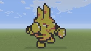 Minecraft Pixel Art  Elekid Pokemon 239 [upl. by Oigile]