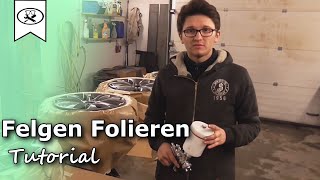 Felgen Folieren mit Lackierpistole Dipon  Sprühfolie Paint Dip Your Rims  VitjaWolf  Tutorial [upl. by Boigie]