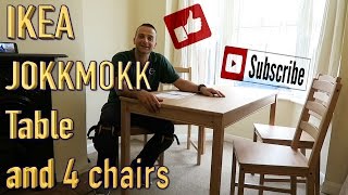 IKEA JOKKMOKK kitchen table and 4chairs [upl. by Aiksa373]