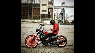 Bobber Riding Suzuki Intruder VS750 and M800 Bremen Bremencity [upl. by Aleksandr]