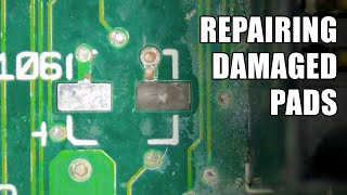 Repairing damaged or lifted pads on a circuit board [upl. by Itnuahsa791]