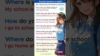 Wh  Questions and Answers examples americanenglishconversation [upl. by Eceerehs]